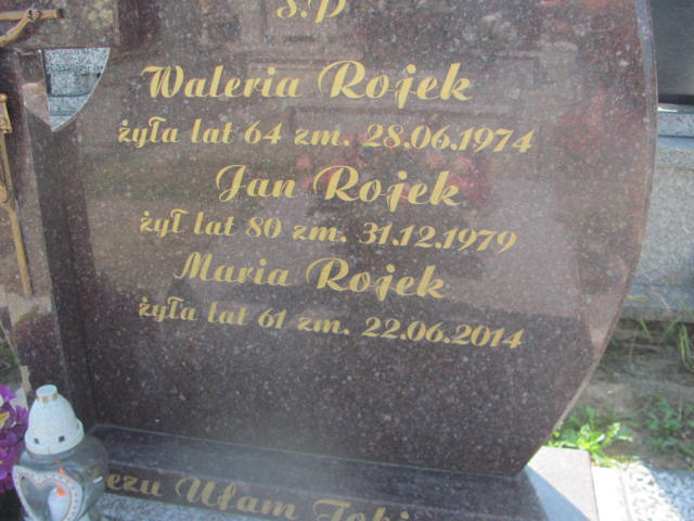 Waleria Rojek  1910 Trześń - Grobonet - Wyszukiwarka osób pochowanych