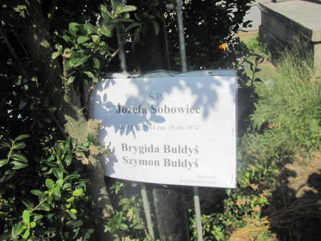 Józefa Sobowiec  1894 Trześń - Grobonet - Wyszukiwarka osób pochowanych