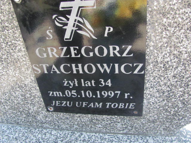Grzegorz Stachowicz 1963 Trześń - Grobonet - Wyszukiwarka osób pochowanych