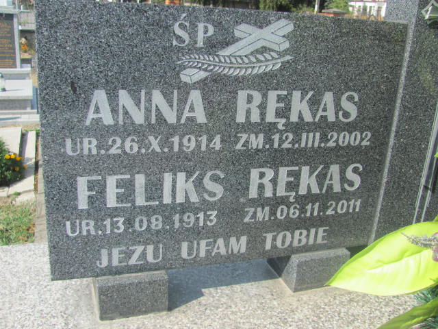 Anna Rękas 1914 Trześń - Grobonet - Wyszukiwarka osób pochowanych