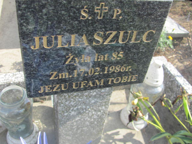 Julia Szulc 1901 Trześń - Grobonet - Wyszukiwarka osób pochowanych